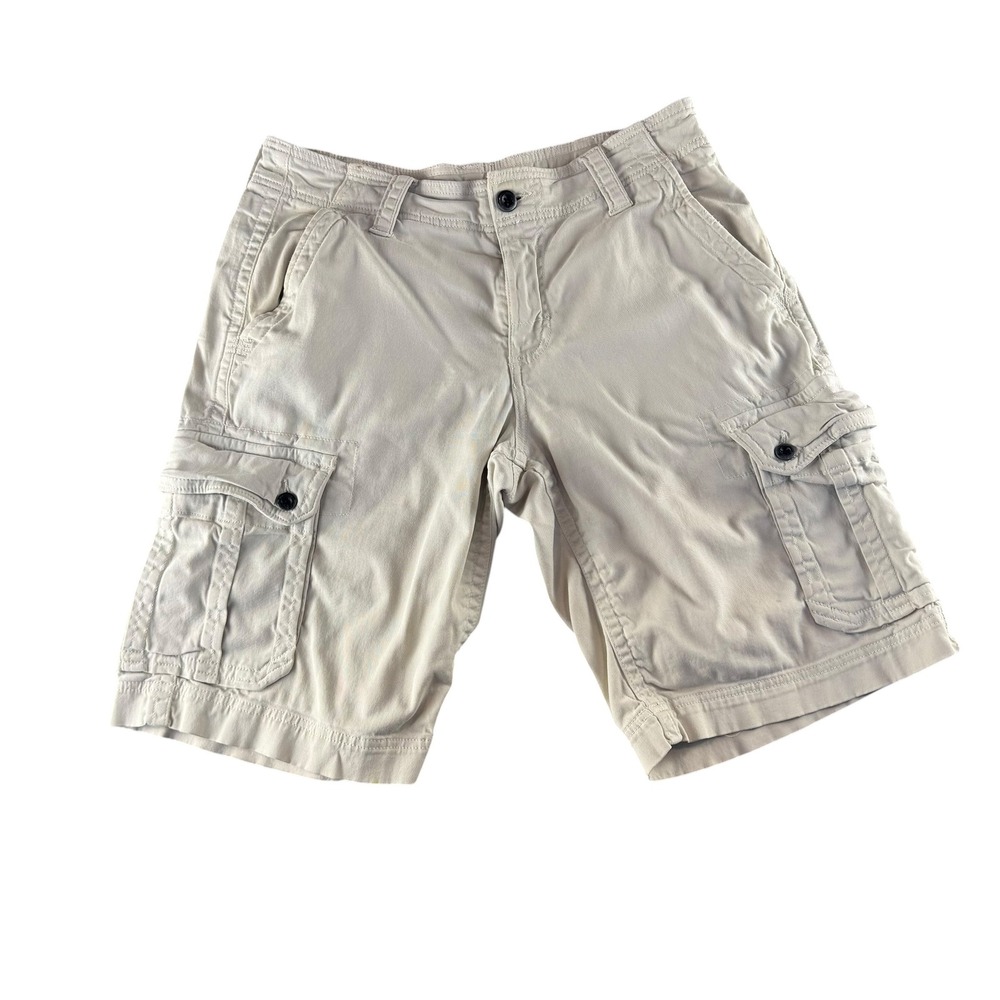 Roebuck and Co Mens Tan Cargo Shorts Size 30 Khaki Cotton Blend Outdoor Casual